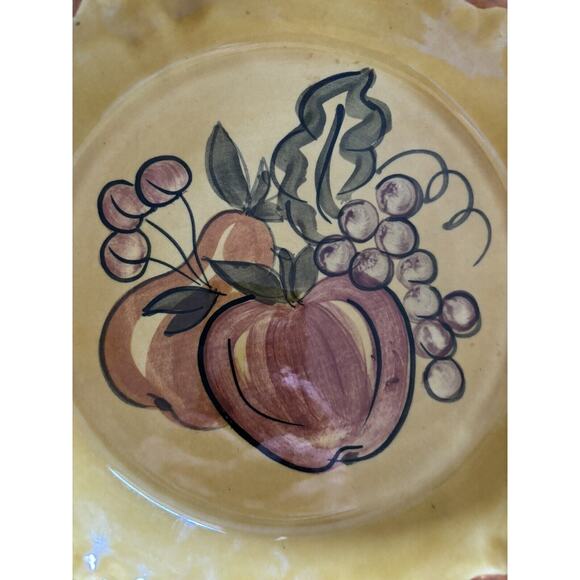 Los Angeles Potteries 9" Pie Plate Fruit Pattern 1970’s Era 1971 ovenware 630 - Picture 6 of 7